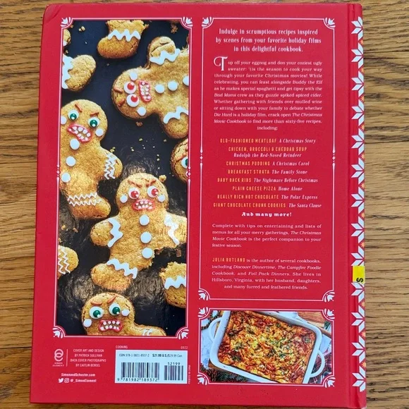 The Christmas Movie Cookbook by Julia Rutland - Red Cover NEW - Picture 2 of 8